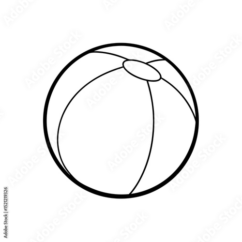 beach ball bouncing on white background 