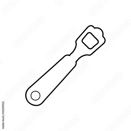 bottle opener on white background  