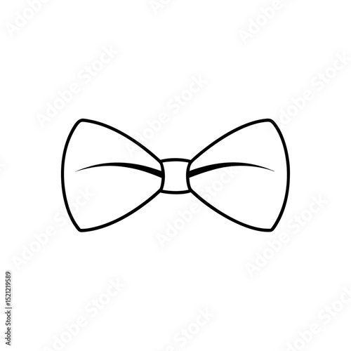 bowtie neatly folded on white background  .svg