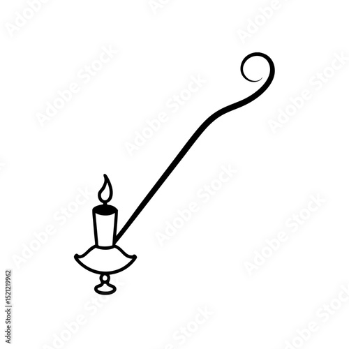 candle snuffer on white background  .svg