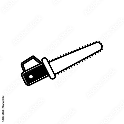 chainsaw vector on white background  .svg