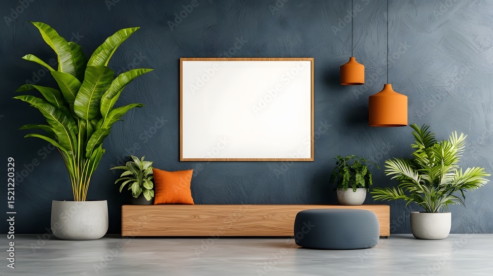 Fototapeta premium Minimalist and modern workspace interior design
