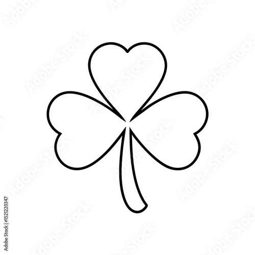 clover leaf icon on white background  