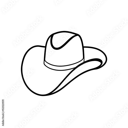 cowboy hat on white background 
