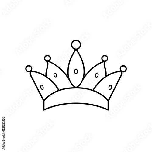 crown with jewels on white background  