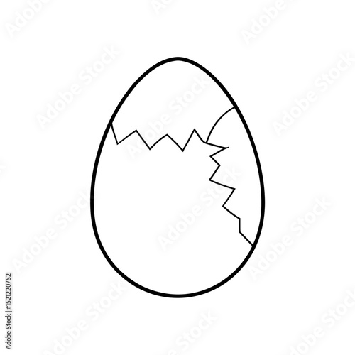 dragon egg cracking on white background   