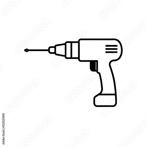 electric drill on white background  