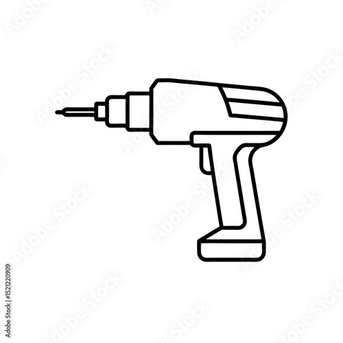 electric drill on white background 