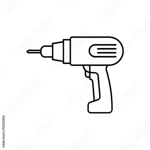 electric drill on white background  .svg