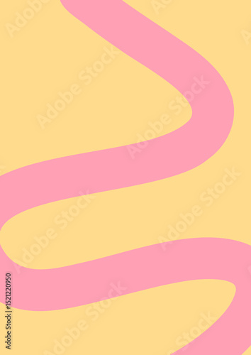 Trendy Wavy Lines Minimalist Poster Background