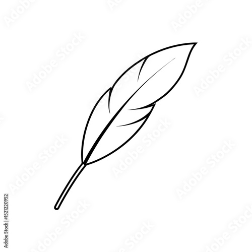 feather floating on white background  .svg