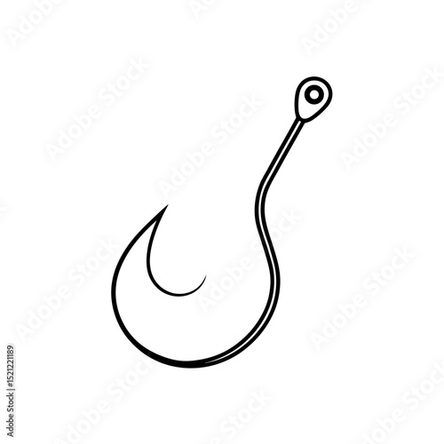 fishing hook on white background   