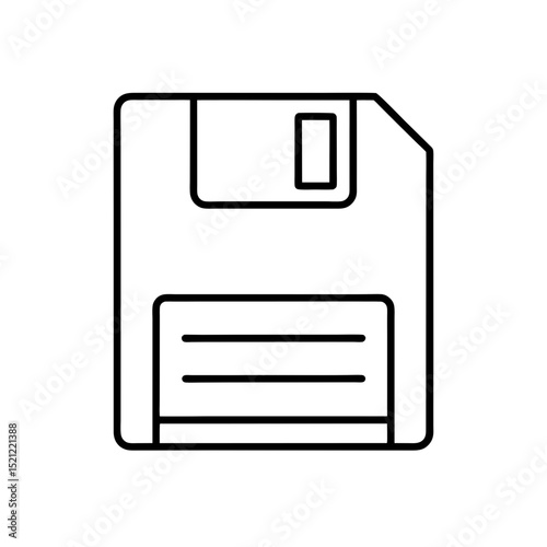 floppy disk icon on white background  .svg