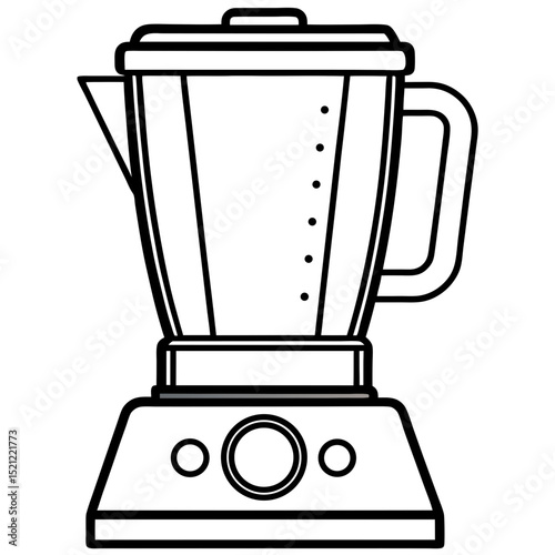 Vintage Blender Vector Line Art