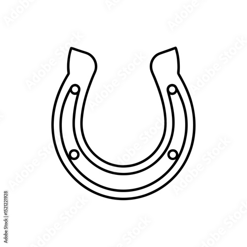 horseshoe icon on white background  