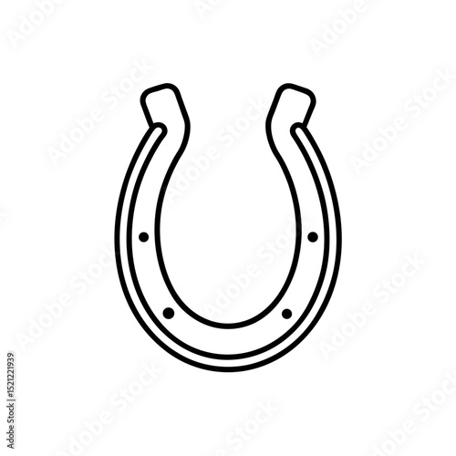 horseshoe icon on white background  .svg