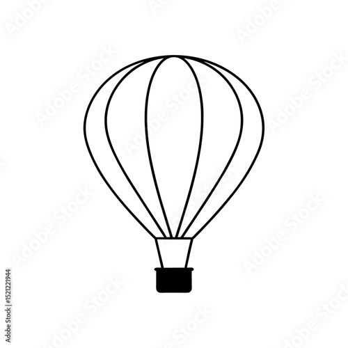 hot air balloon illustration on white background  