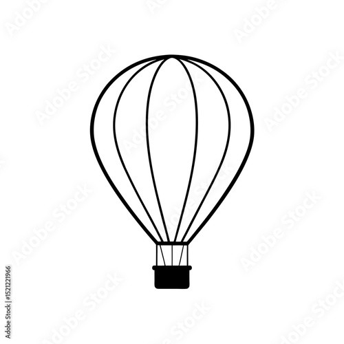 hot air balloon illustration on white background  .svg