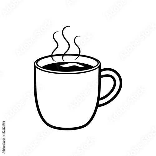 hot cocoa mug on white background  .svg