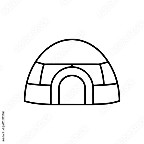 igloo icon on white background  .svg
