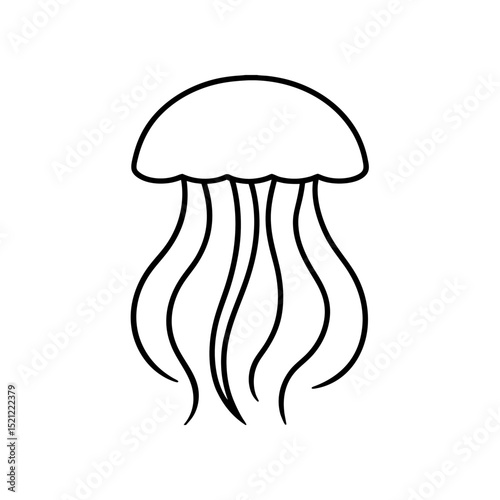 jellyfish illustration on white background  .svg