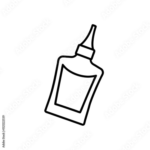 ketchup packet on white background  .svg