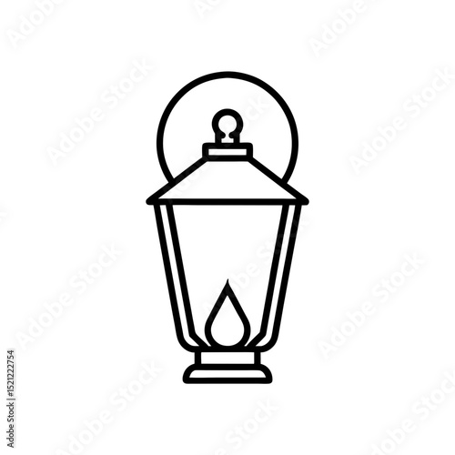 lantern icon on white background 