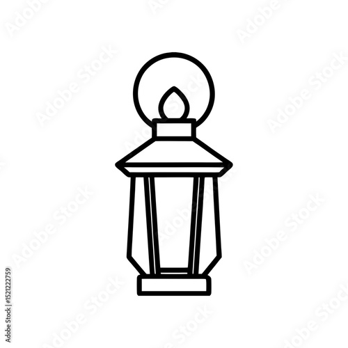 lantern icon on white background  .svg