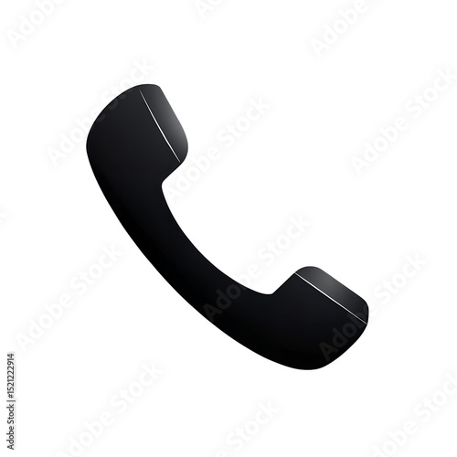 Simple And Clean Black Color Call Icon isolated on transparent background