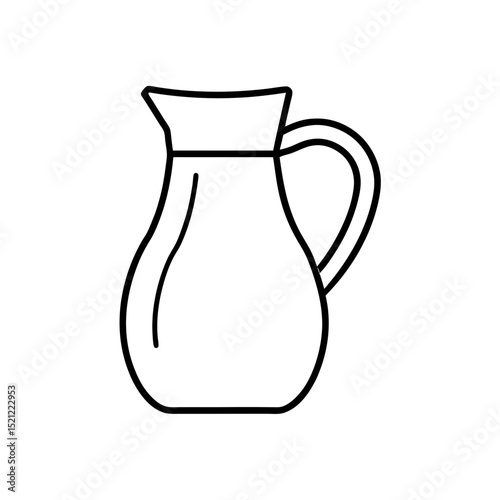 lemonade pitcher on white background  .svg