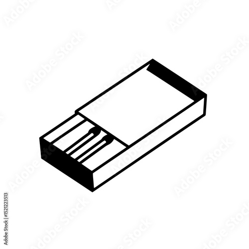 matchbox open on white background  .svg