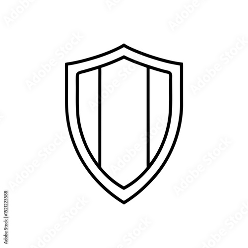 medieval shield with crest on white background  .svg