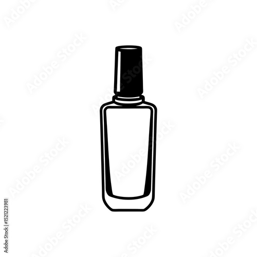 nail polish bottle open on white background  .svg