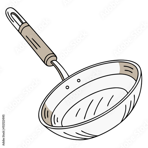 frying pan vector illustration