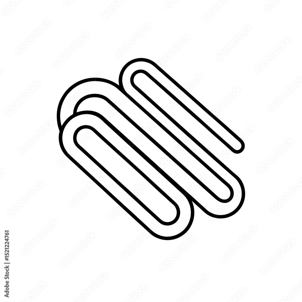 Obraz premium paperclip stack on white background 