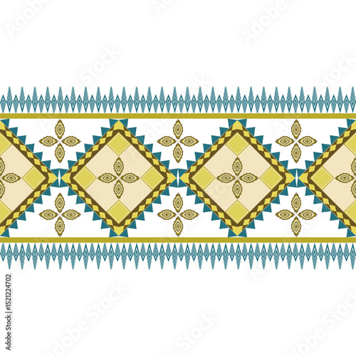 Vector Geometric Ethnic seamless pattern background.Native American tribal fabric,Azect,Batik,rung,drawn,cross