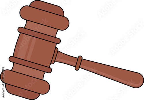 제헌절 대한민국 법봉(의사봉) 라인드로잉 일러스트(korea law drawing icon)
