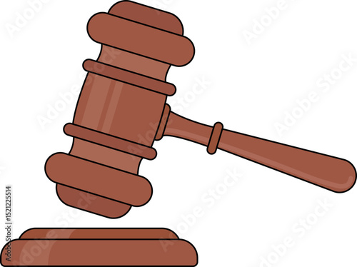 제헌절 대한민국 법봉(의사봉) 라인드로잉 일러스트(korea law drawing icon)
