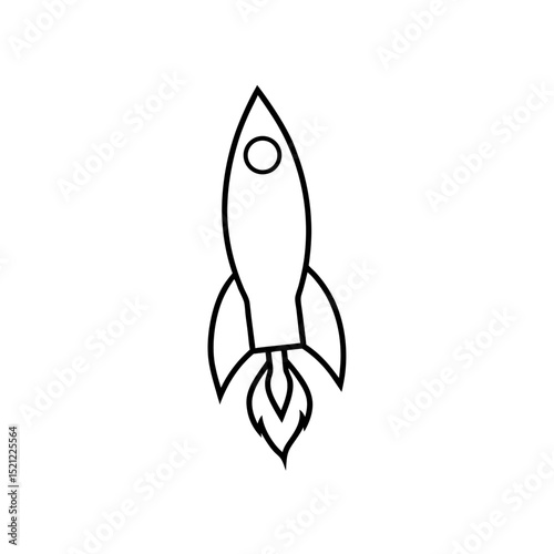 rocket booster flame on white background  .svg