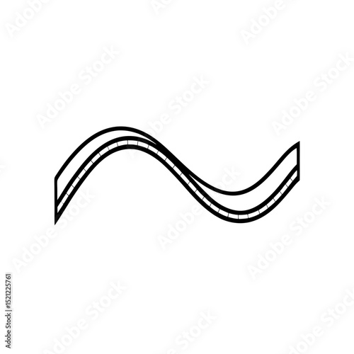 rollercoaster track on white background  .svg