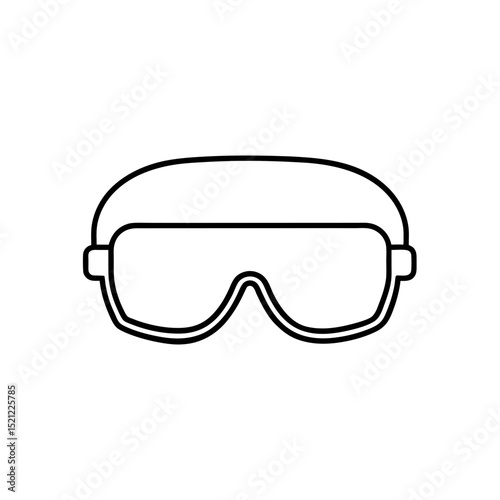 safety goggles on white background 