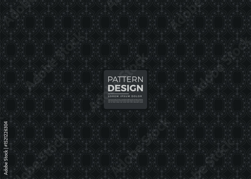 Dark Grey Ornate Pattern Design with Text Overlay