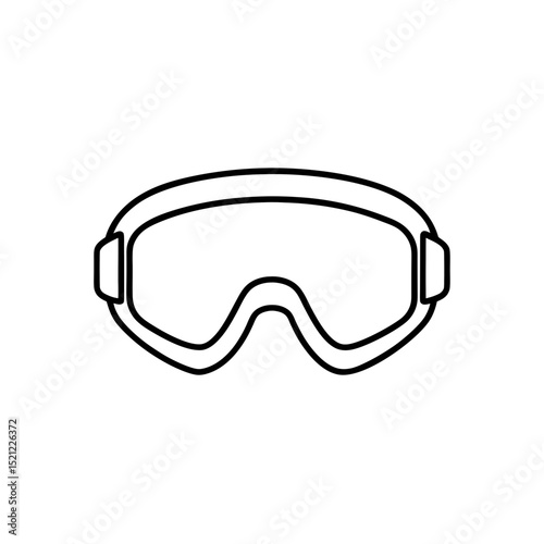 snow goggles on white background  .svg