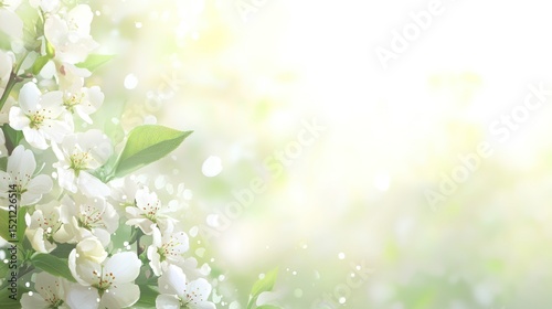 Delicate spring blossoms in soft sunlight.