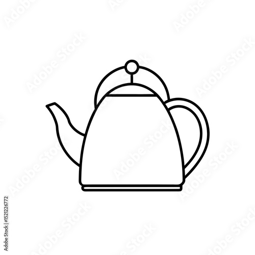 tea kettle on white background