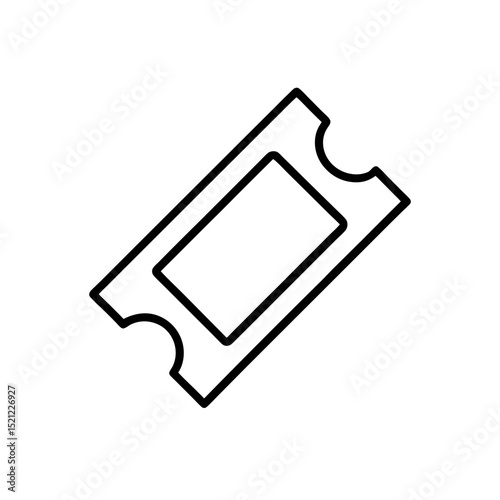 ticket stub icon on white background  .svg