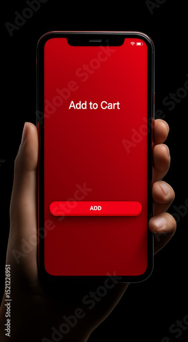 Hand holding smartphone with 