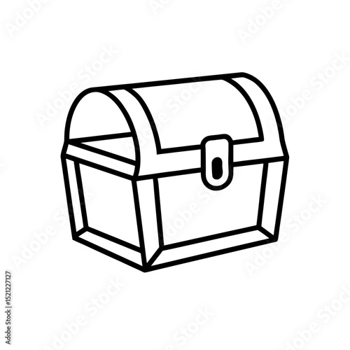 treasure chest vector on white background   