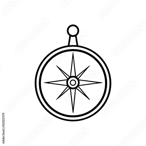 treasure compass on white background  .svg