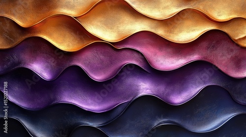 avy Golden and Purple Metallic 3D Background